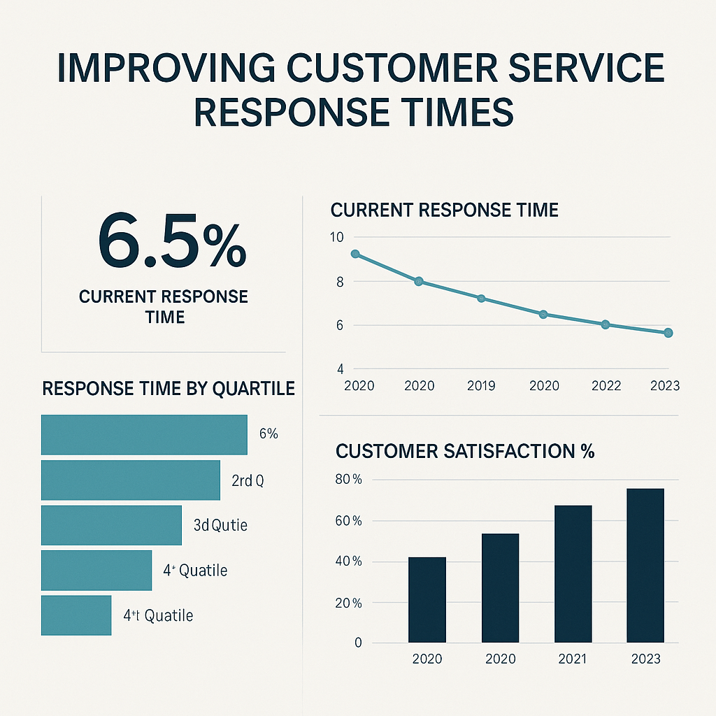 McKinsey research data showing 67% faster customer service response times with AI automation