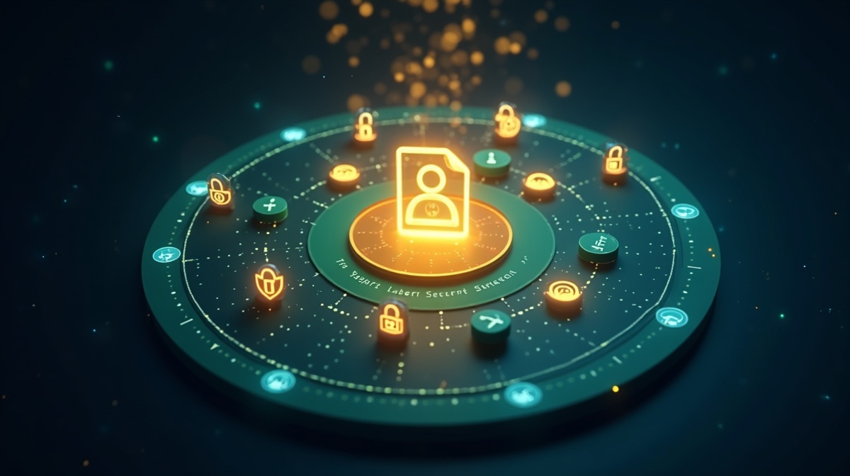 Three-layer data security framework showing compliance and privacy protection measures for AI customer service