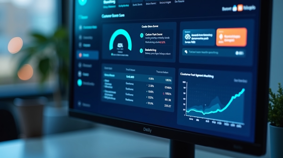 Proactive AI customer service dashboard interface with
friction scores and alerts