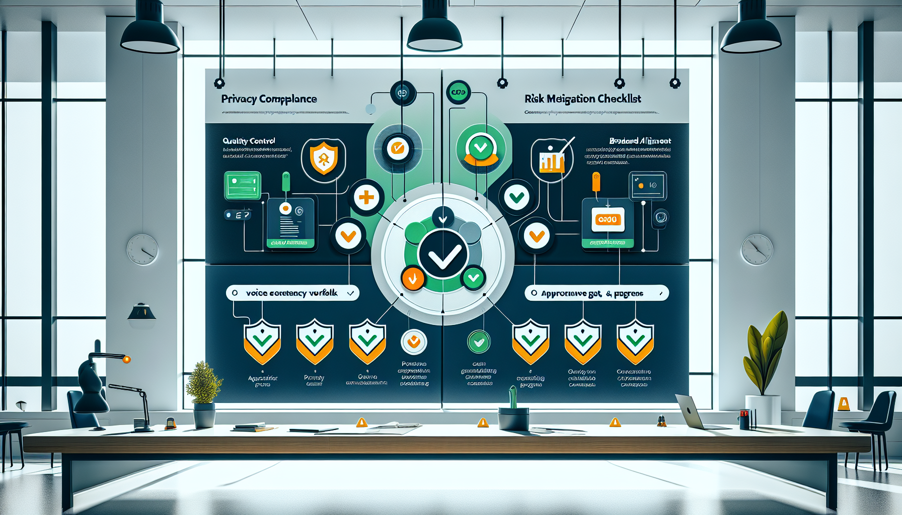 Risk mitigation checklist for AI lead generation covering privacy compliance and brand safety