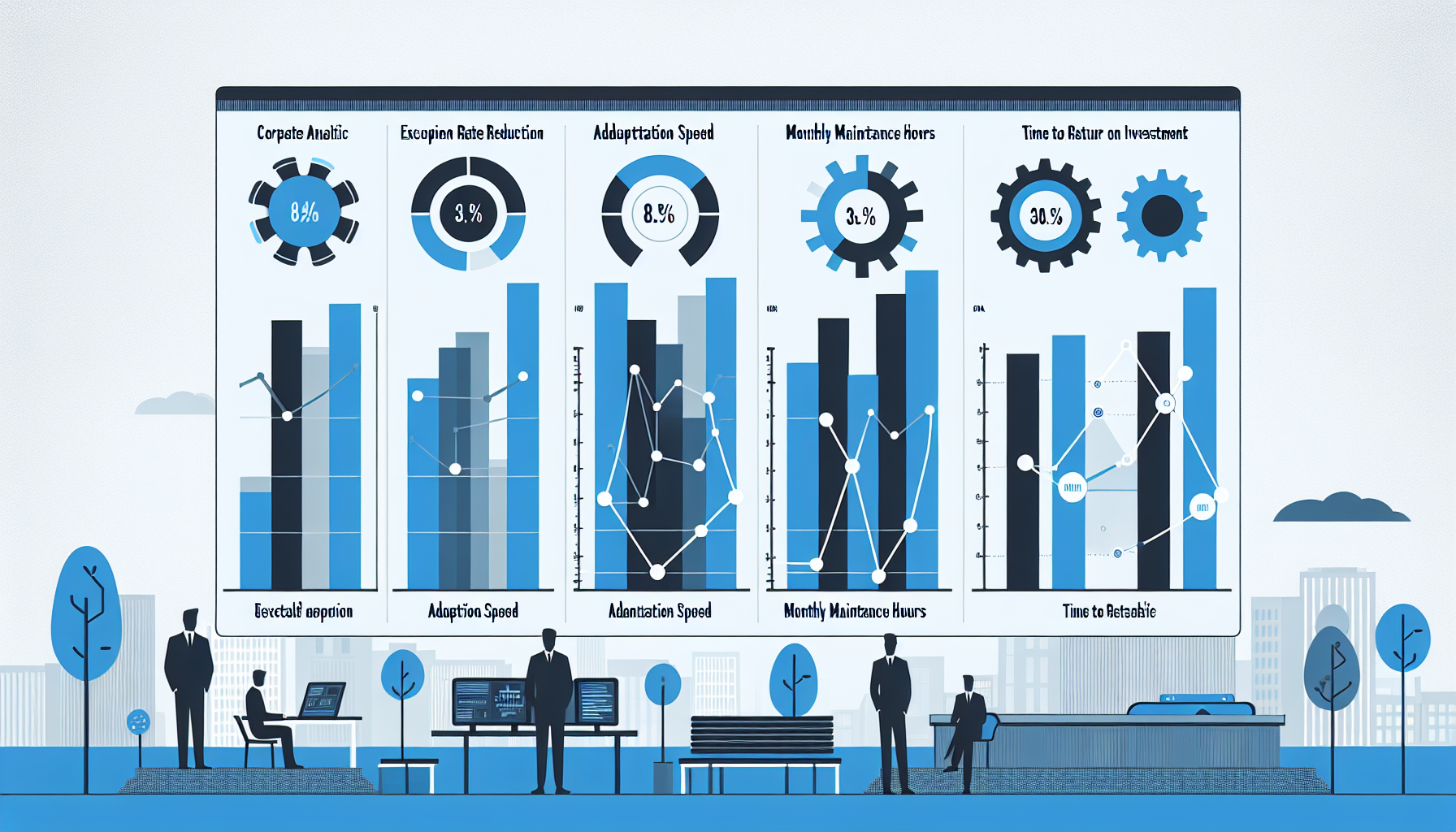 Self-optimizing AI workflow automation learning cycle visualization