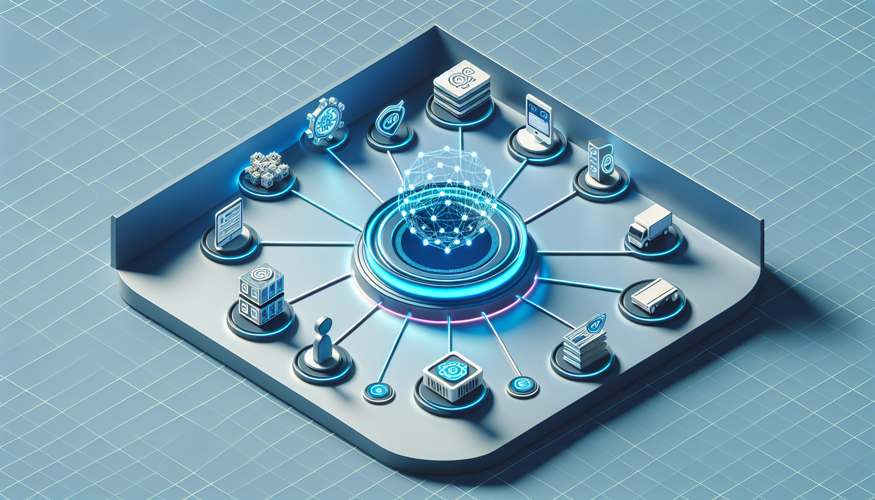 AI agent integration architecture showing connections to CRM inventory payment and shipping systems